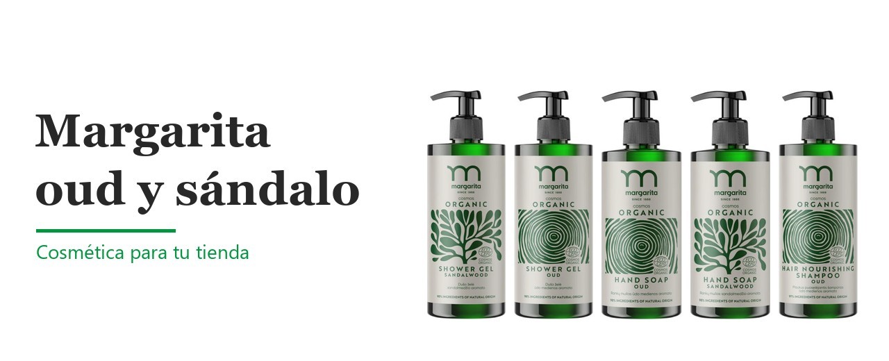 Margarita: cosmética natural con oud y sándalo para tu tienda