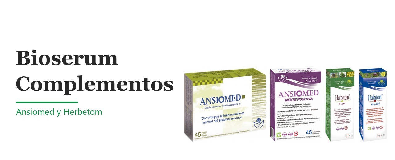 Bioserum: Ansiomed, Herbetom y más complementos al por mayor