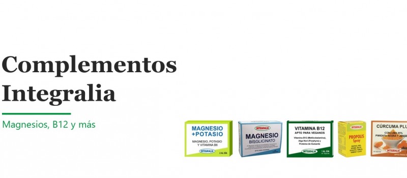 Integralia al por mayor: magnesios, vitamina B12 y complementos